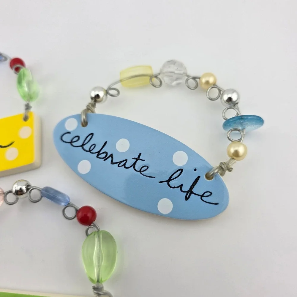 Sandra Magsamen Mini‎ Wall Sign Decor Lot Faith Laugh Celebrate Life